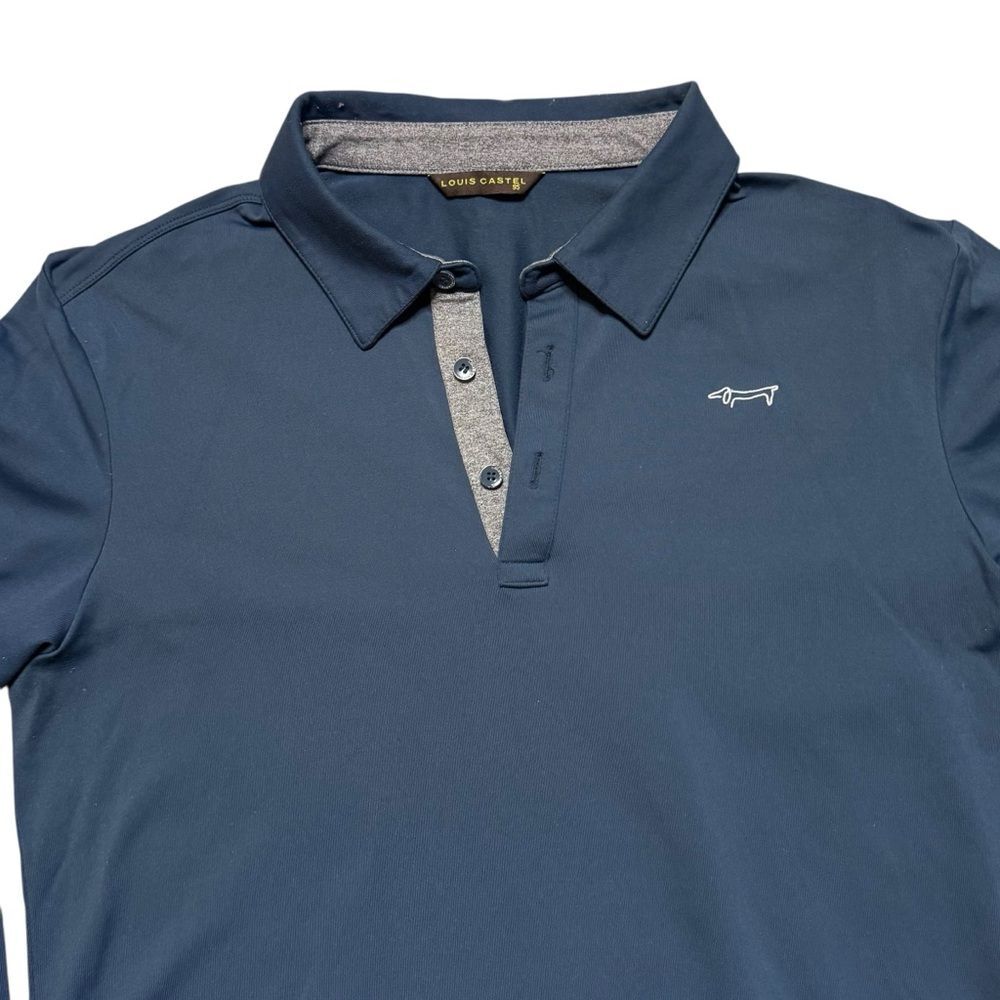 Louis Castel Golf Blue Polo Shirt Long Sleeve Women's Size 95 (small) - Picture 2 of 9